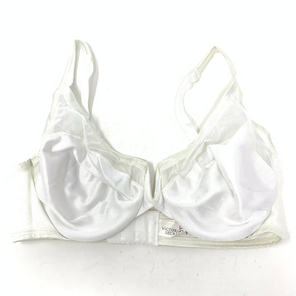 Vintage 90s Victoria's Secret Bra Women's Sz 34C White Underwire Unlined